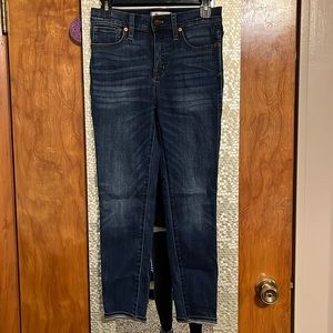 Madewell high rise skinny jeans.